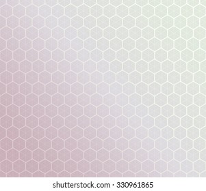 Honeycomb inspired Abstract geometric Background. Hexagons and triangles in colors of pale Rose. Vector regular Texture.