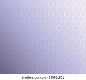Honeycomb inspired Abstract geometric Background. Hexagons and triangles in colors of lavender. Vector regular Texture.