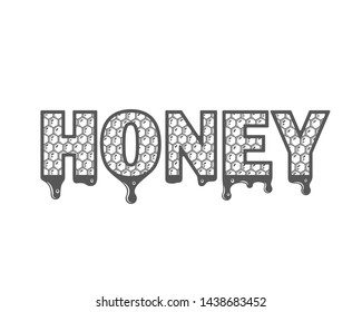 Honeycomb isolated on white background. Vector illustration