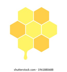 Honeycomb. Isolated on white background. Vector illustration.