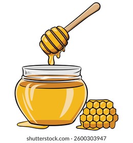 Honeycomb isolated vector illustration on white background