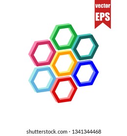 Honeycomb isometric icon.Vector illustration.