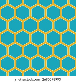 Formas turquesa de layout de favo de mel, destacado por linhas de ouro pano de fundo geométrico para projetos visuais elemento de design moderno sem costura.