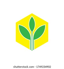 Colirio con vector de diseño de logotipo de hoja