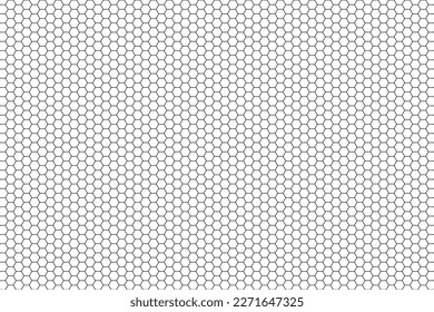 Honeycomb line art background. Simple beehive seamless pattern. vector illustration