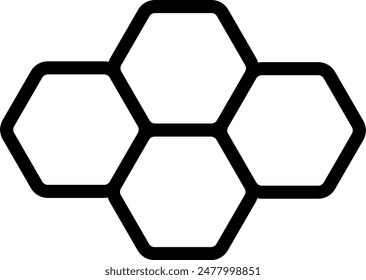 honeycomb line icon illustration vector