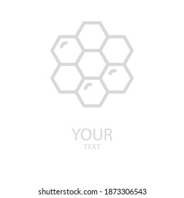 icono de línea de honeycomb, ilustración del vector de contorno.