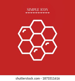 honeycomb line icon, outline vector illustration.
