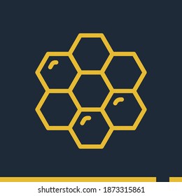 honeycomb line icon, outline vector illustration.