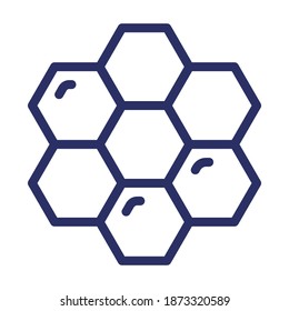 honeycomb line icon, outline vector illustration.