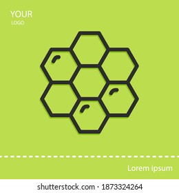 honeycomb line icon, outline vector illustration.
