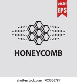 Honeycomb line icon in trendy isolated on grey background.Vector illustration.