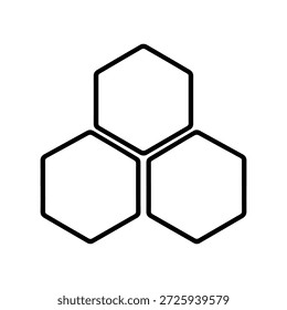 Wabenlinie Logo, Vektorsymbol auf weißem Hintergrund
Vektorlinien-Logo-Symbol