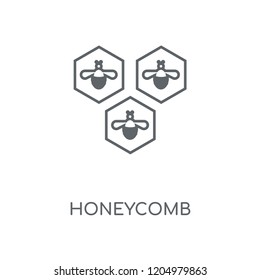 Honeycomb linear icon. Honeycomb concept stroke symbol design. Thin graphic elements vector illustration, outline pattern on a white background, eps 10.