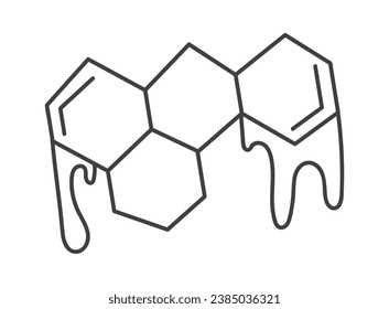 Honeycomb Linear Icon Vector Illustration