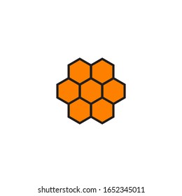 Honeycomb logo design icon vector illustration template