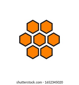 Honeycomb logo design icon vector illustration template