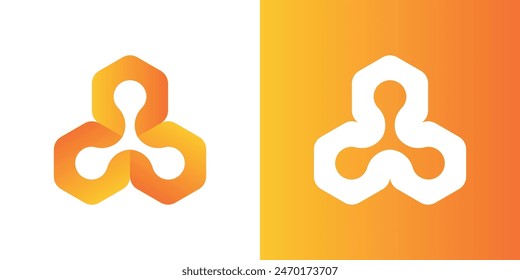 Plantilla de diseño de logotipo de panal. Vector Premium