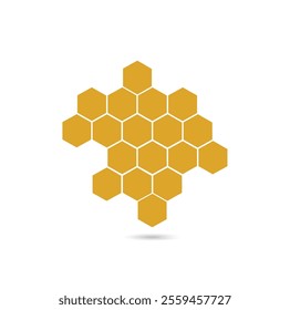 honeycomb logo. hexagon honey icon 