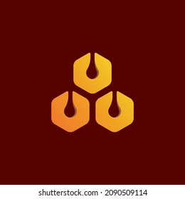 Honeycomb logo icon design template