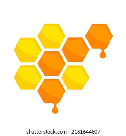 Logotipo de honeycomb Icono ilustración vectorial clipart plano