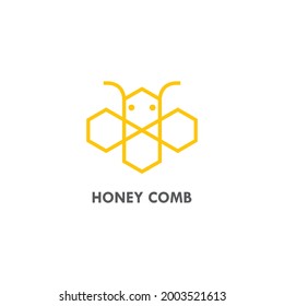 Ilustración del logotipo de Honeycomb diseño vectorial eps 10