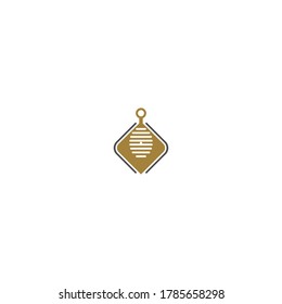 Honeycomb logo, leaf honey logo icon design concept illustration