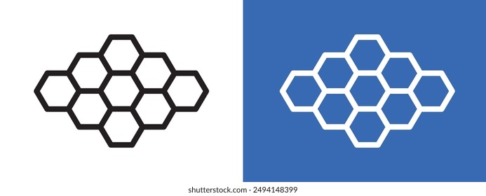 logotipo de panal de abeja conjunto de Vector contorno