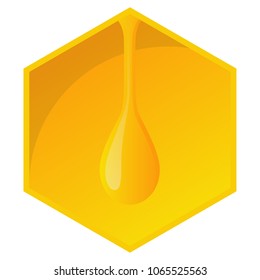 honeycomb logo vector. honey drop vector. free space for text. logo design.