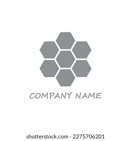 Honeycomb logo vector icon. Bees hive symbol. Vector illustration isolated on white background.