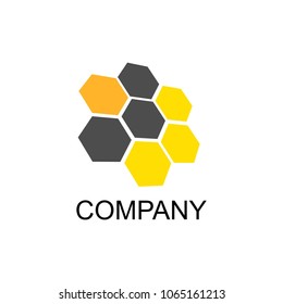 honeycomb logo. vector illustration