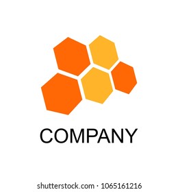 honeycomb logo. vector illustration