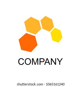 honeycomb logo. vector illustration
