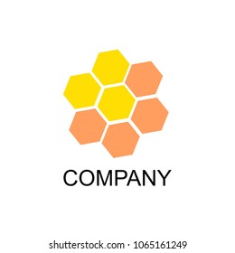 honeycomb logo. vector illustration