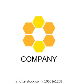 honeycomb logo. vector illustration