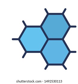 Honeycomb Molecule Multipurpose Vector Icon