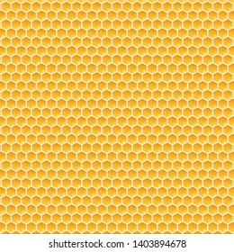 Honeycomb monochrome honey pattern. Vector stock illustration.