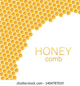 Honeycomb monochrome honey pattern. Vector stock illustration.