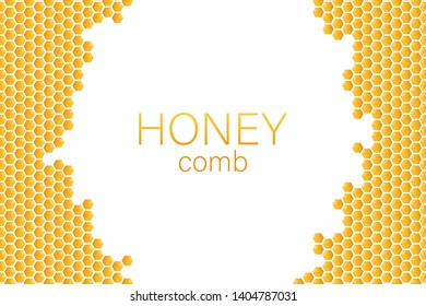 Honeycomb monochrome honey pattern. Vector stock illustration.