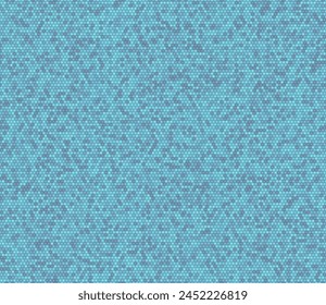 Honeycomb mosaic background. Blue color tones gradients. Stacked hexagon bold mosaic cell. Smallish hexagon shapes. Seamless pattern. Tileable vector illustration.