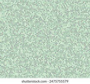 Honeycomb mosaic background. Rounded hexagons mosaic cells with padding and inner solid cells. Green color tones. Small hexagon shapes. Tileable pattern. Seamless vector illustration.