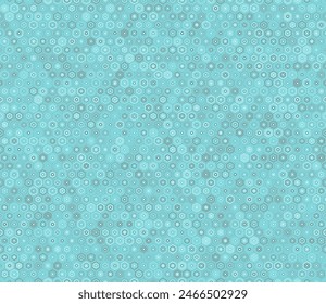 Honeycomb mosaic background. Simple stacked hexagons pattern. Cyan color tones. Regular hexagon shapes. Tileable pattern. Seamless vector illustration.