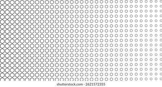 Honeycomb mosaic hexagons background. Plain hexagon grid with bold cells. Hexagon cells. Seamless tileable vector illustration