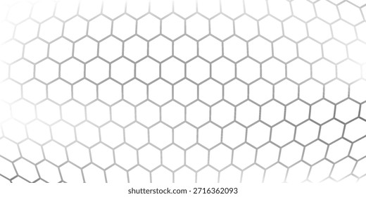 Fundo de hexágonos de mosaico em favos de mel. Grade de hexágono simples com células em negrito. Células hexágonas. Ilustração de vetor lado a lado contínua