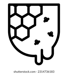 Honeycomb nectar icon outline vector. Bee hive. Honey food