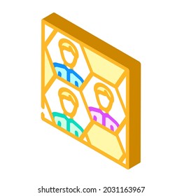 honeycomb networking isometric icon vector. honeycomb networking sign. isolated symbol illustration