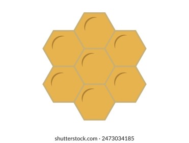 Honeycomb on white background on white background