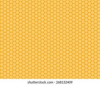 Honeycomb orange and yellow  seamless. Vector illustration.