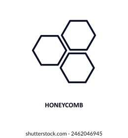 honeycomb outline icon. Thin line icon from agriculture farming and gardening collection. Editable vector isolated on white background