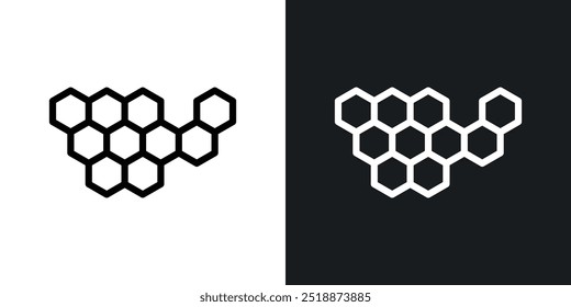 Panal de abeja delineado icono de colección de Vector.